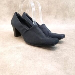 LizFlex by Liz Claiborne Womens Entice Size 8 Black Slip On Loafer 2" Heel Pumps